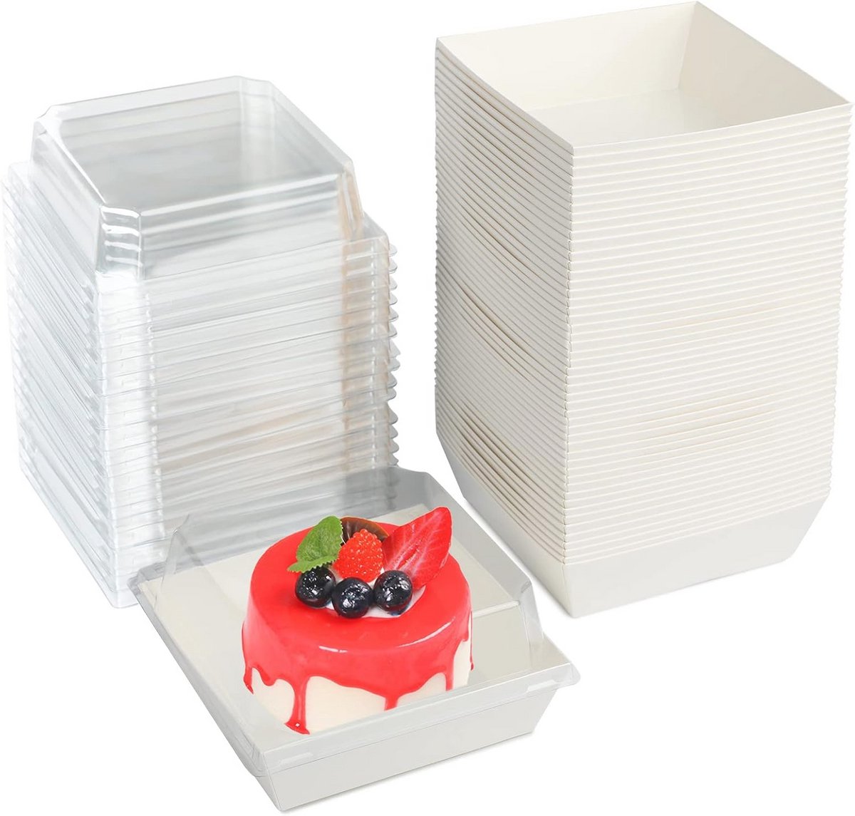 Taartdozen 50 Stuks - Meeneemdozen voor Gebak, Cupcakes en Snacks