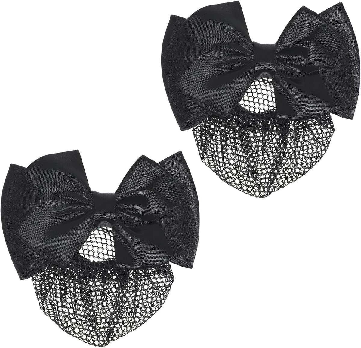 Haarsnood net voor dames - Elegant haarnetje met strik en clips voor werk en feesten