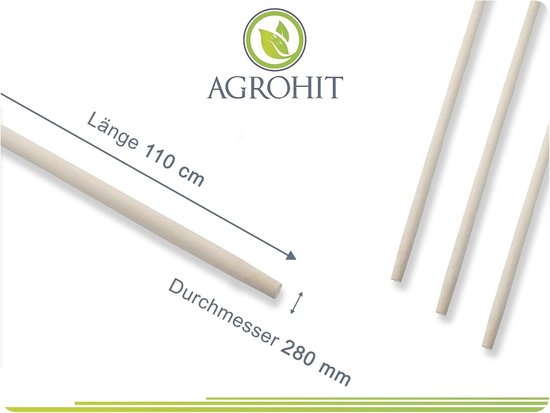 Gereedschapsstelen Set van 3 - Houtsteel Ø 28 mm, 110 cm — afbeelding 4