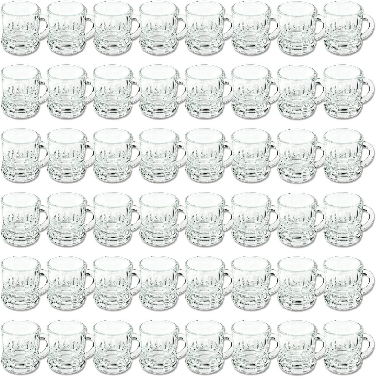 48 stuks borrelglaasjes 3 cl met handvat - Perfect voor feesten en borrels