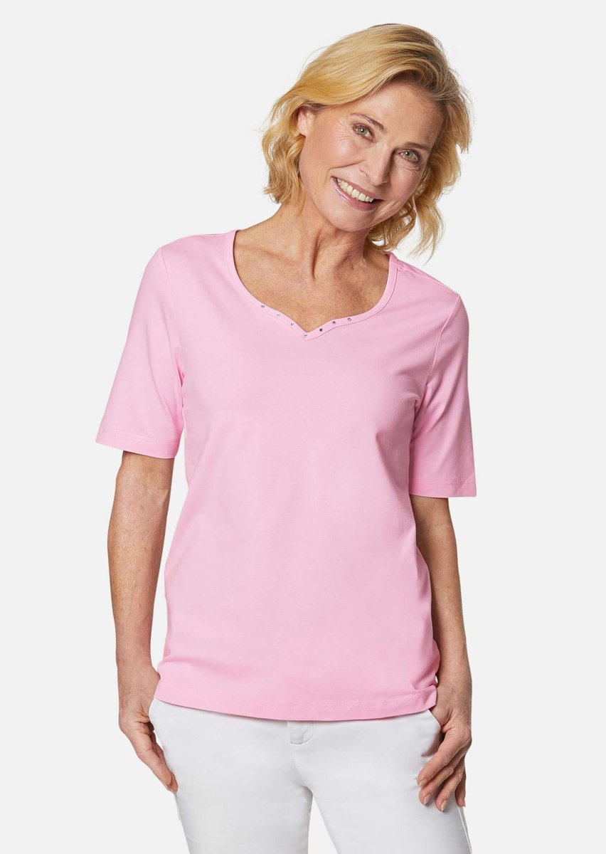 Goldner T-shirt Korte mouw basic shirt van katoen