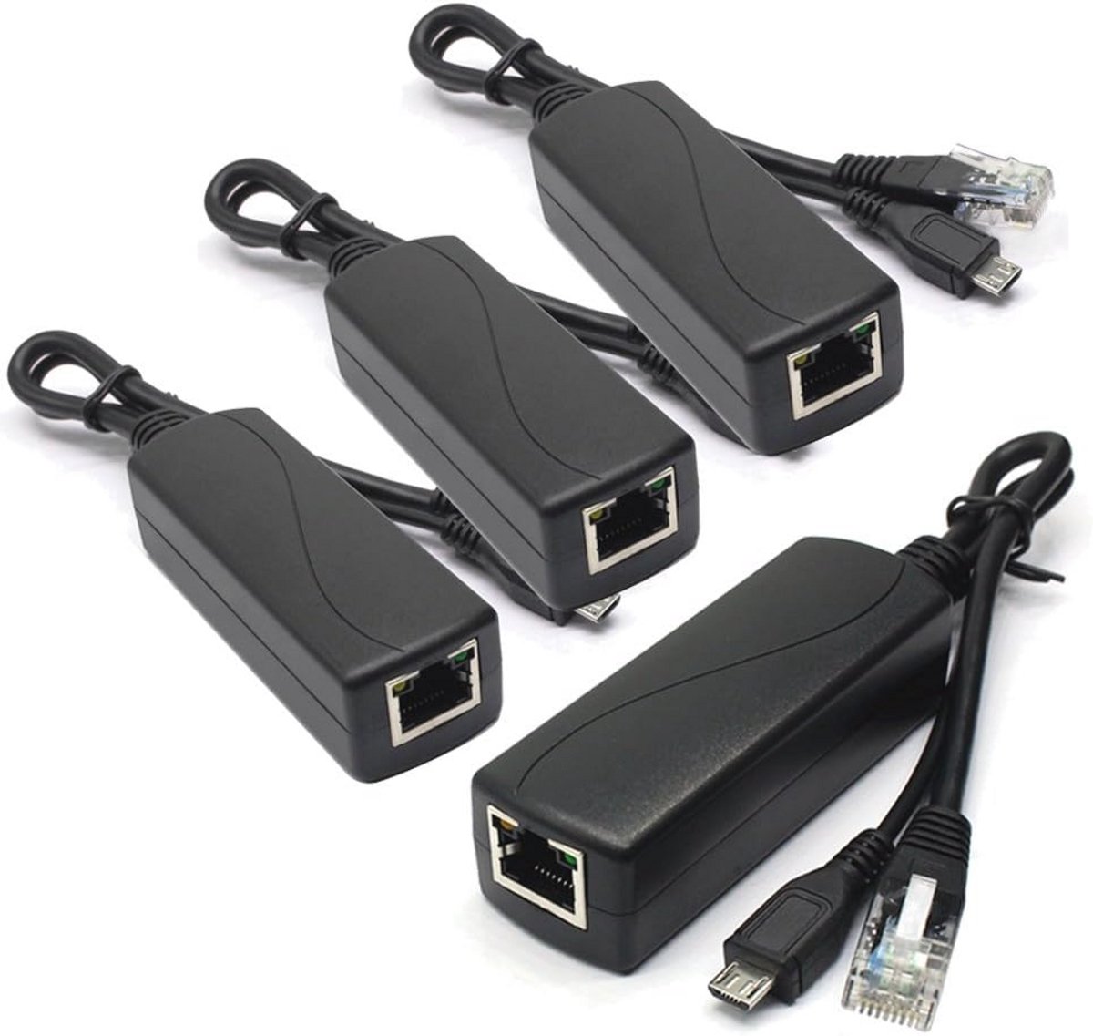 4-pack Actieve PoE Splitter 5V 2.4A voor Raspberry Pi en IP-camera's