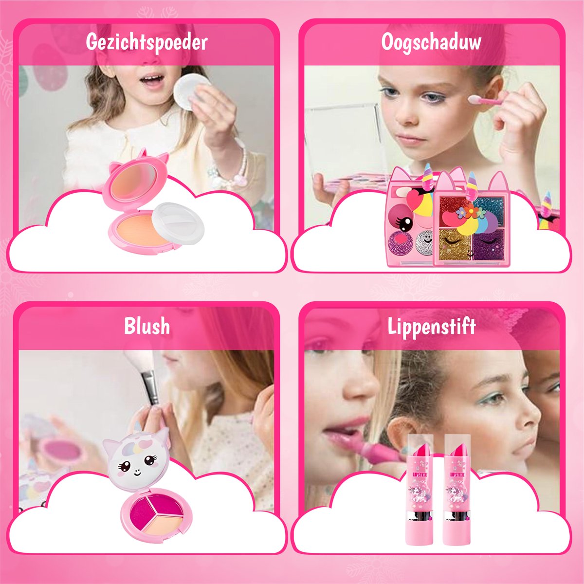 Pludo Kinder Make up - 40 Delige set - Kinder Make up Koffer - Speelgoed Meisjes - Lipgloss en Nagellak voor Meisjes - Unicorn — afbeelding 4