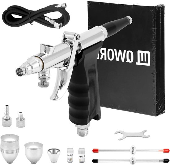 EJ.life kit aérographe Pistolet pulvérisateur aérographe 0.3mm 0.2mm 0 EJ.life kit aérographe Pistolet pulvérisateur aérographe 0.3mm 0.2mm 0