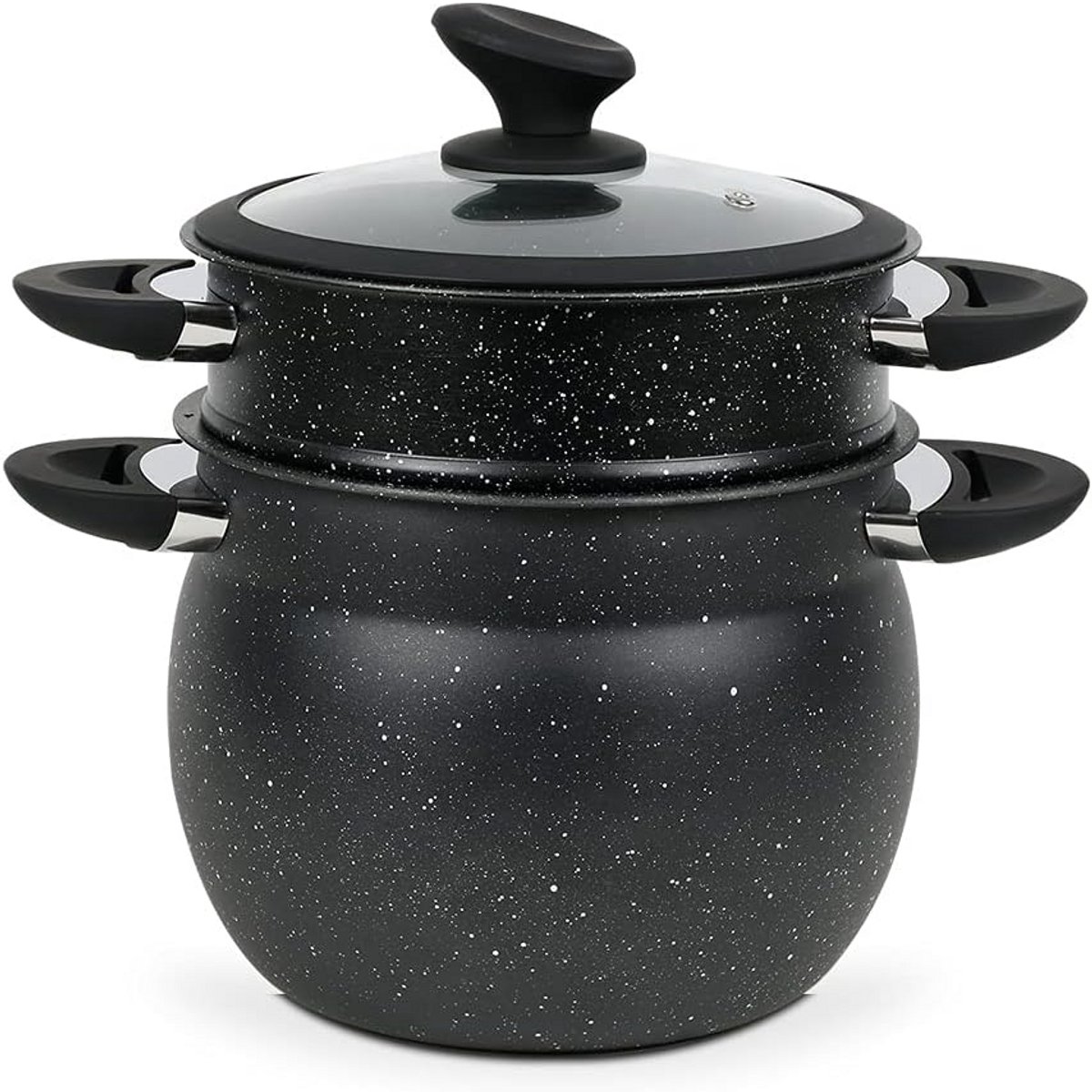 Couscous-pan 6L met marmercoating voor inductie en andere fornuizen
