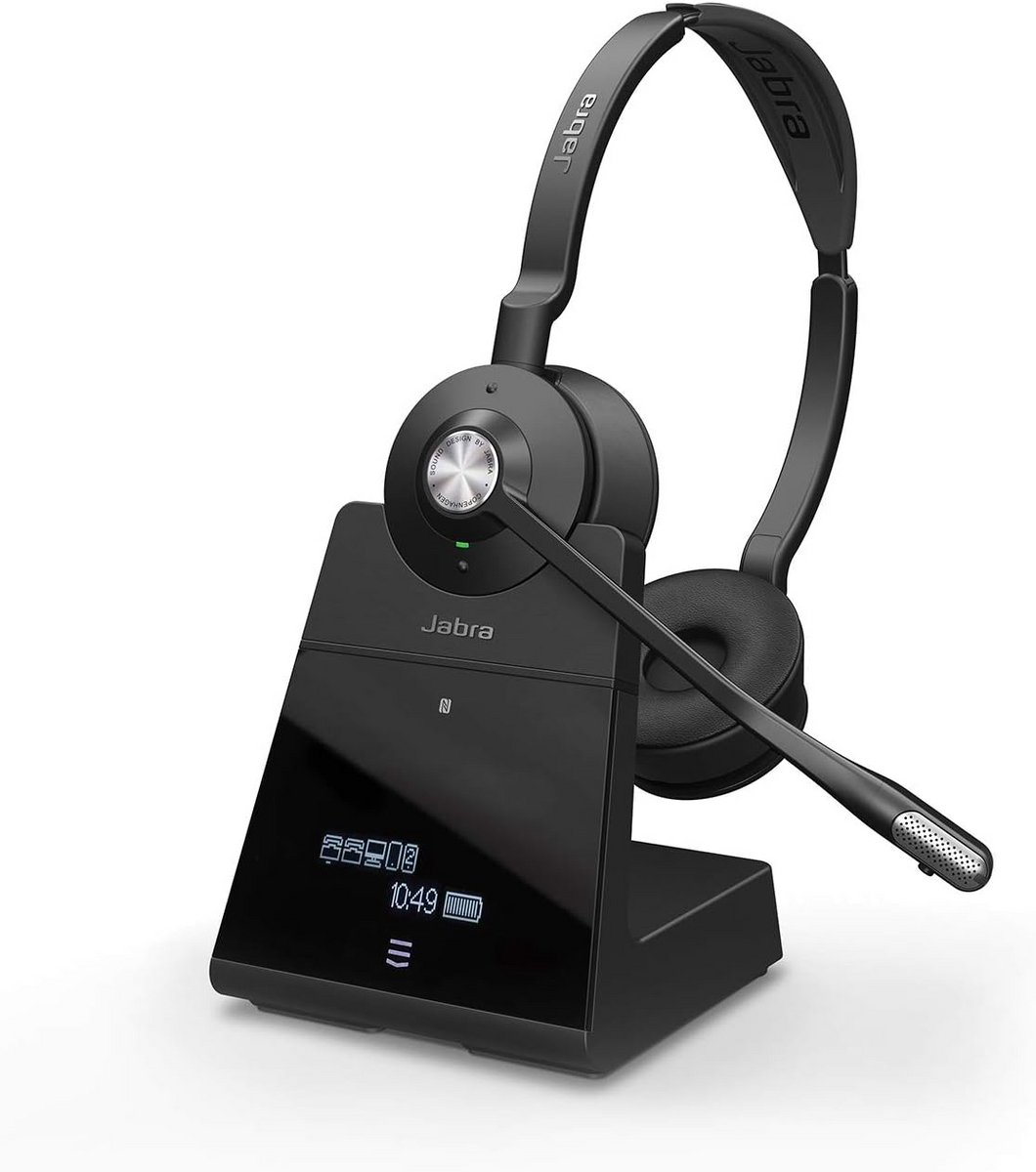 Professionele Draadloze DECT Stereo Headset - 150m Bereik - Noise Cancelling voor Softphone en Bureautelefoon