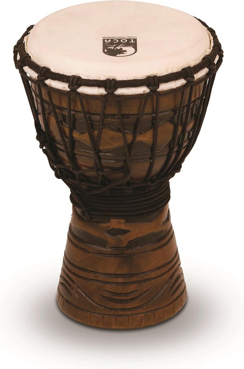 7 inch Djembe Afro-Cubaanse masker met prachtig snijwerk