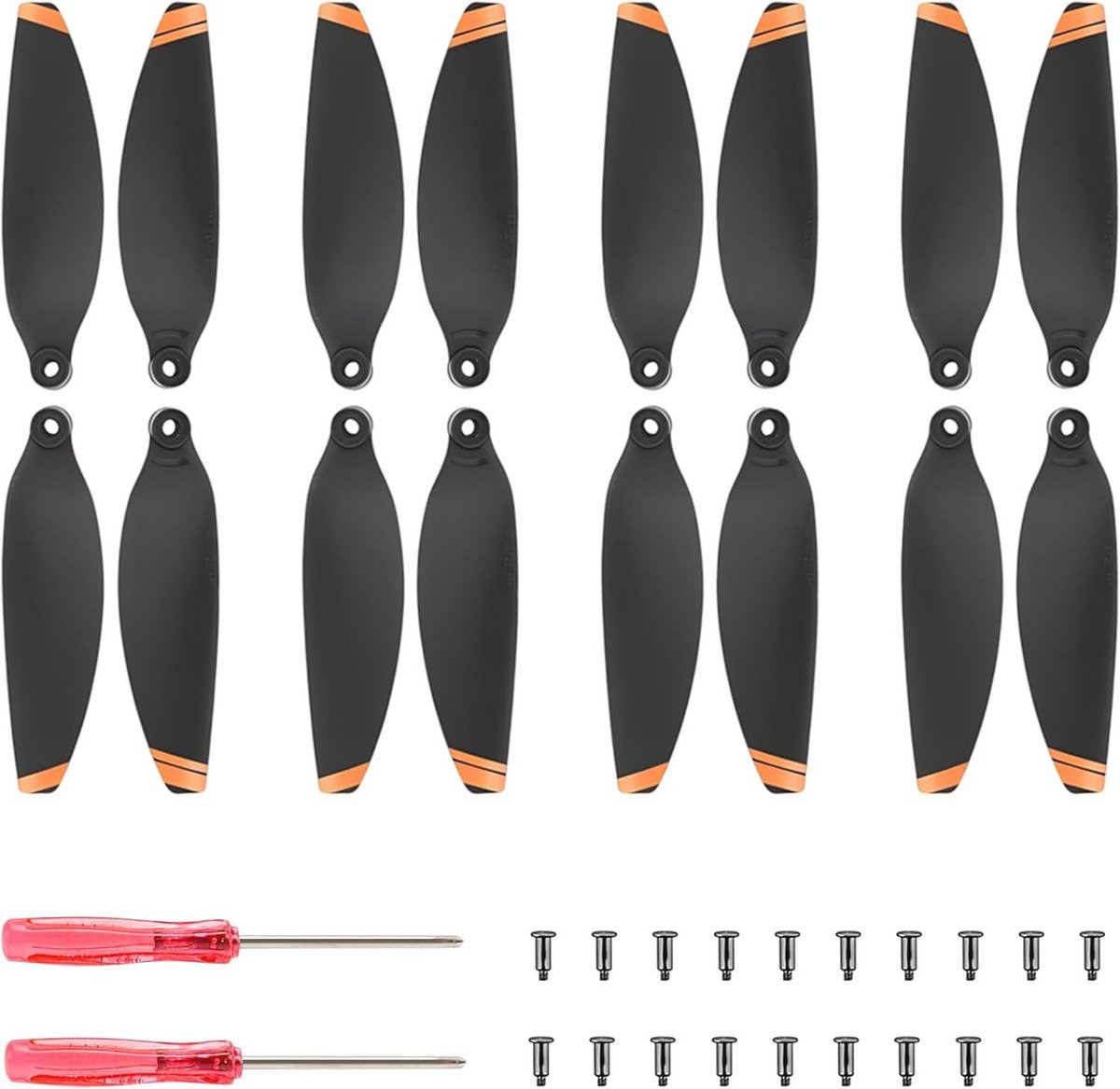 Mini Reservepropellers voor Drones - 16 Stuks Geluidsarm met Installatiegereedschap