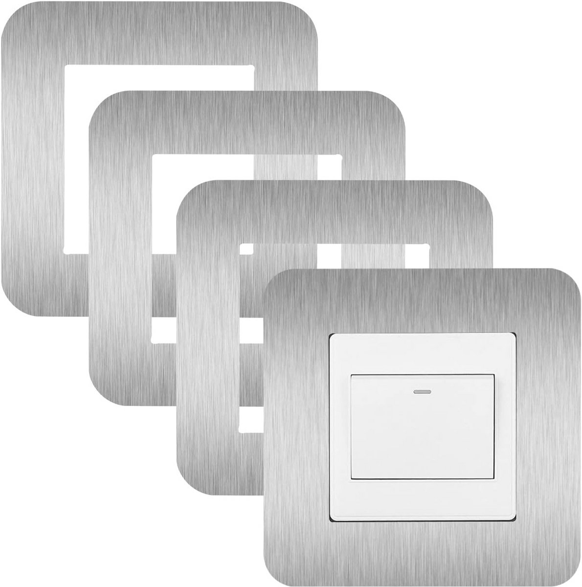 Lichtschakelaar Afdekplaten Set van 4 - Decoratieve Schakelaar Covers voor Muur