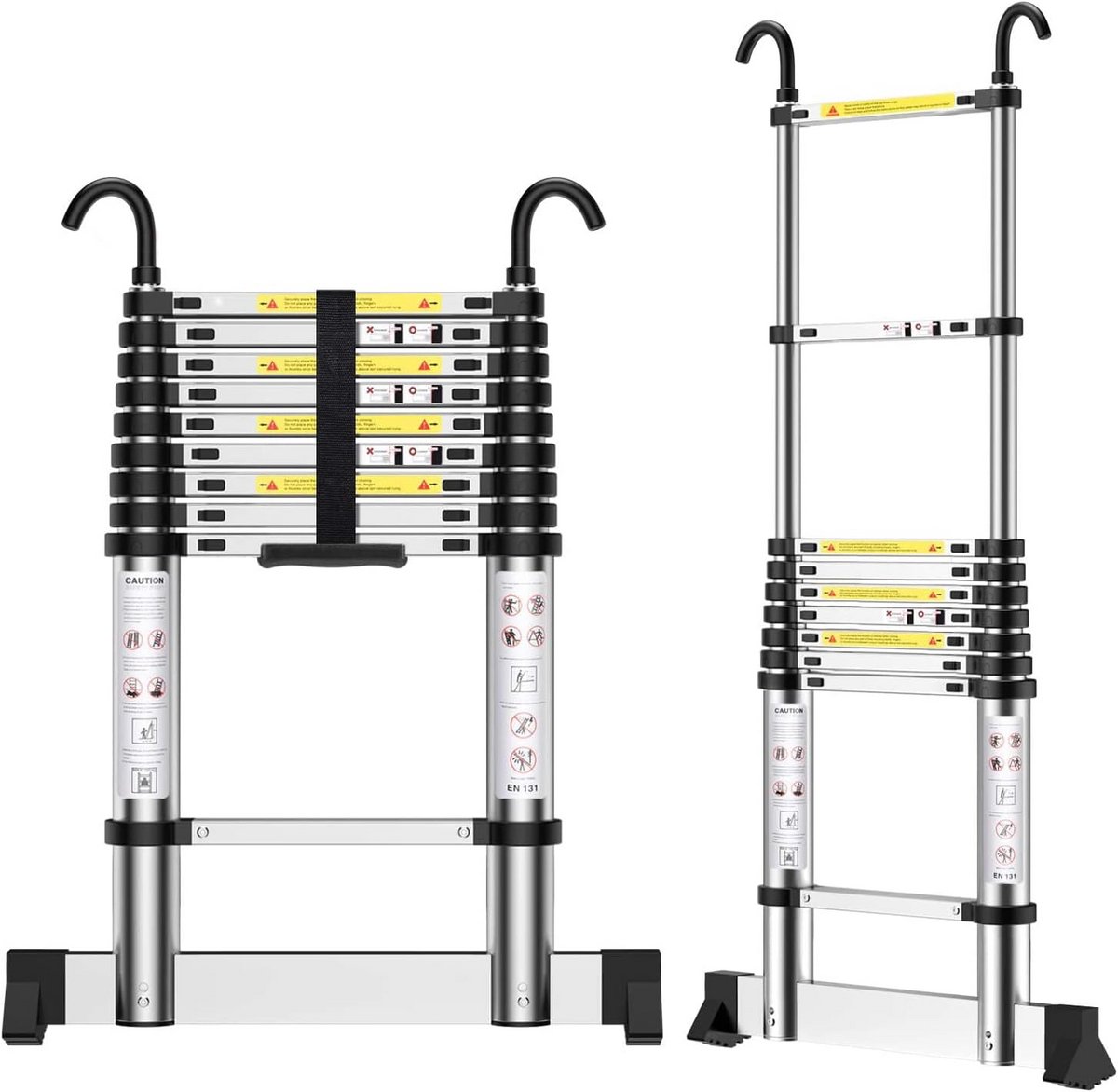 Verstelbare telescopische ladder 2,9 m - Uittrekbare ladder voor zolder, dakgoot en raamreiniging