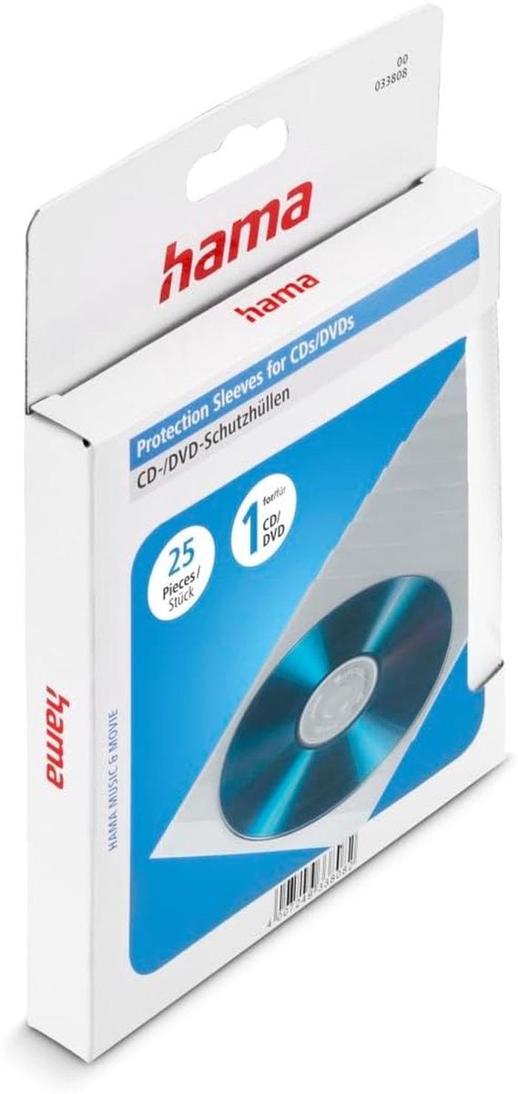 Beschermhoezen voor CD/DVD/Blu-ray - Slim design, transparant, 50 stuks