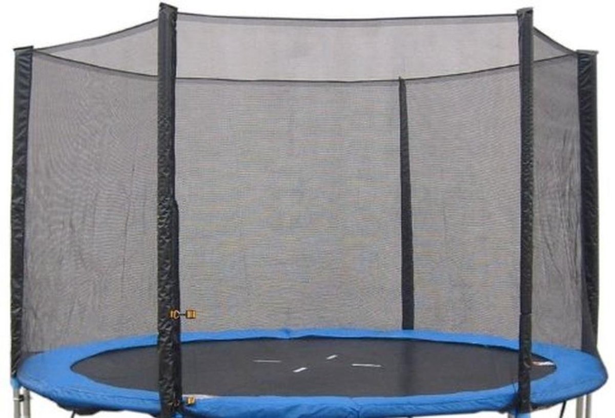 Vervangend trampoline net 305 cm met 6 stangen en 3 U-vormen voor optimale veiligheid