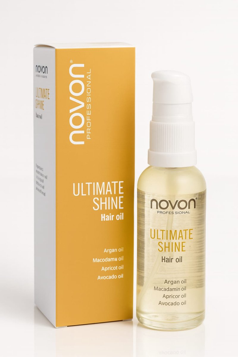Novon - Ultimate Shine Haarolie - 30ml - Met Argan- Avocado- en Macademia olie