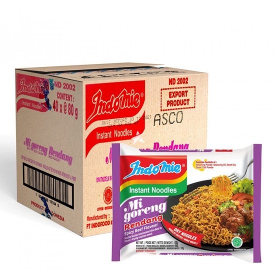 Indomie Mi Goreng Spicy Noodles - Instant Noedels Rendang - 40x70gr