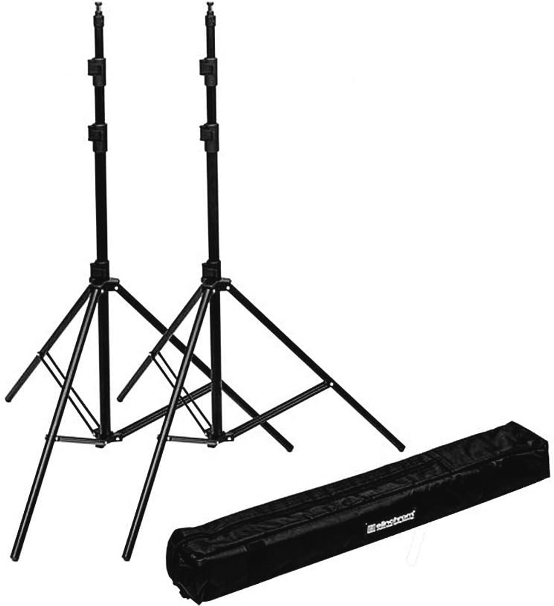 Driepootstatieven voor verlichting, 2 stuks, max hoogte 92,5 inch