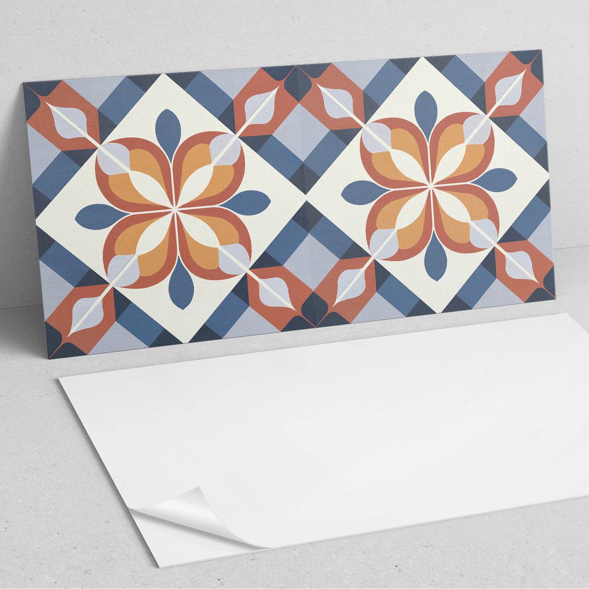 Coloray Wandpanelen Zelfklevend - Geometrisch bloemenpatroon PVC Wandpanelen - 120 cm x 60