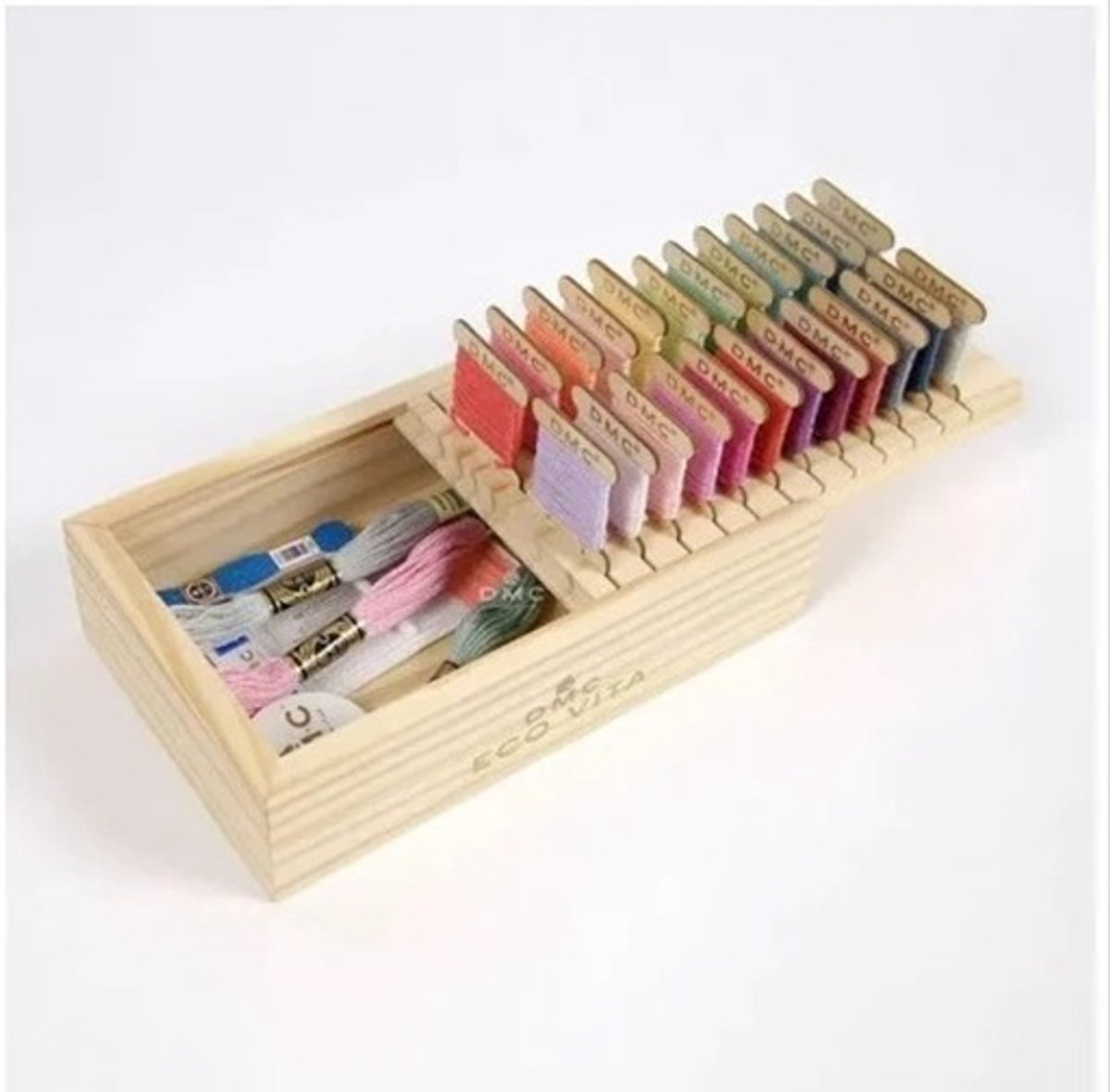 DMC houten organizer incl. wikkelkaarten