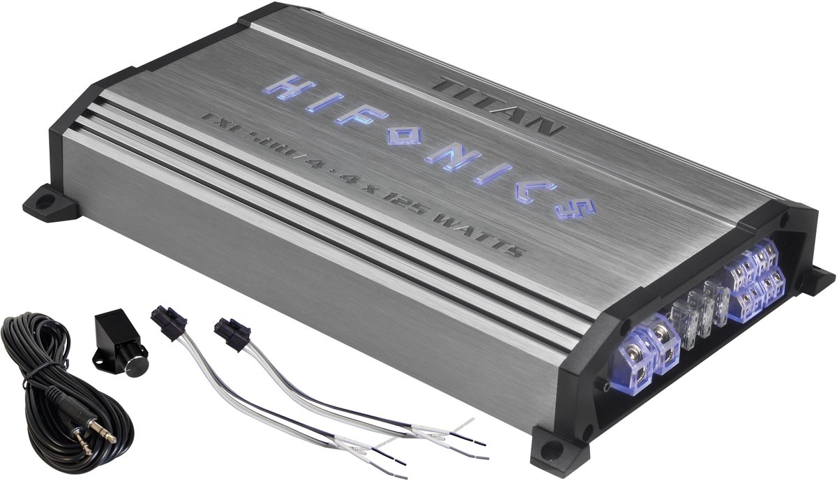 Hifonics TXE500/4 - Class A/B analog 4 kanaals versterker 4 x 125W RMS