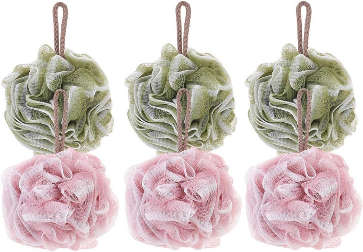Exfoliërende Bad Douche Spons - 6 Pack Loofahs voor Huidverzorging