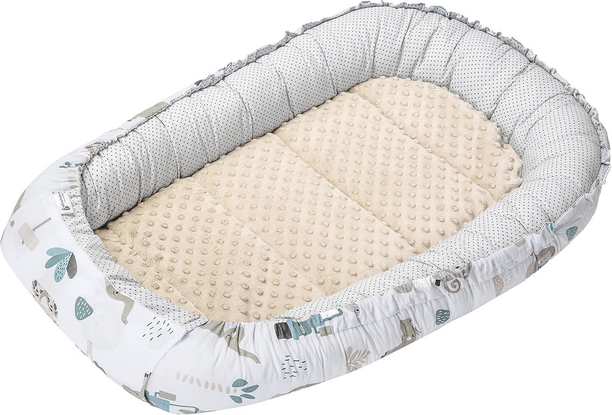 Babynest Knuffelnest 100% Katoen Reisbed voor Baby's - 100x60x15cm