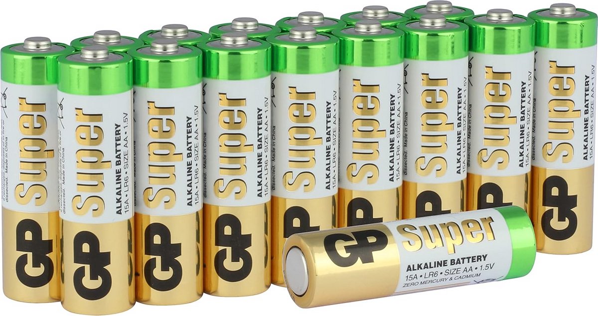 16x Alkalische AA Mignon Batterijen Lange Levensduur voor Dagelijks Gebruik
