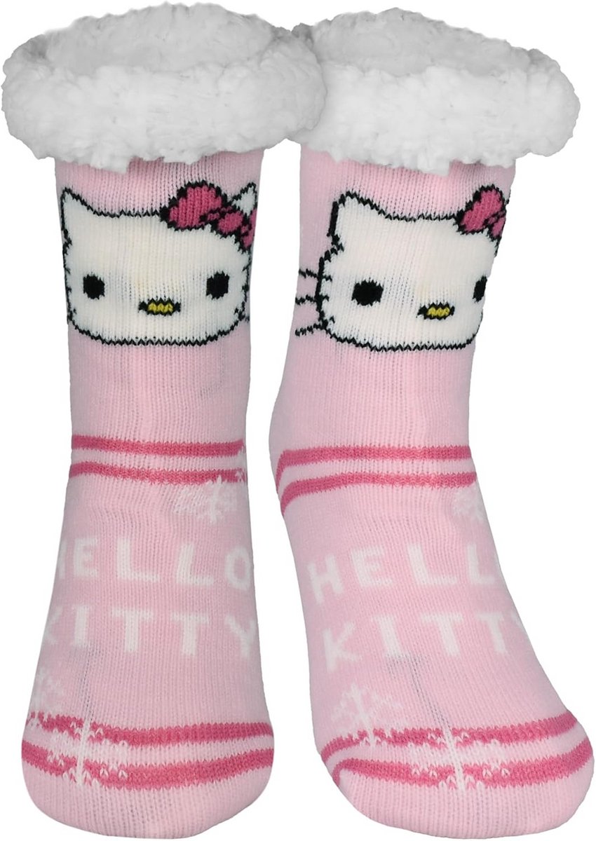 Dames Huissokken Extra Warm en Pluizig – Comfortabele Pantoffelsokken voor de Winter, Roze