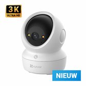EZVIZ H6c G1 3K - Beveiligingscamera Binnen – 360° Pan & Tilt – Nachtmodus, Mensdetectie & Vormdetectie – Wifi 6 – MicroSD & Cloud - Wit - 1 Stuk