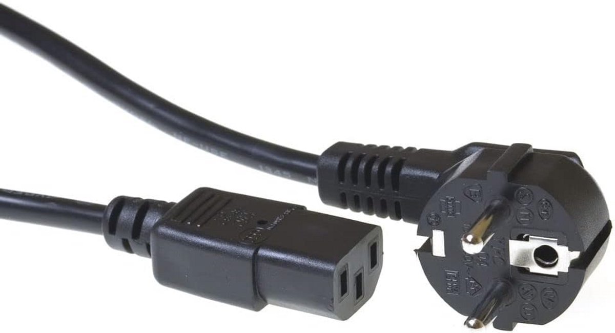 Netsnoer CEE 7/7 naar C13 - 1,5 m Zwart