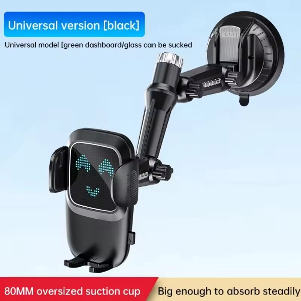 Auto Telefoonhouder met Zuignap – Voor Voorruit & Dashboard – Verstelbare Arm – 360° Draaibaar – Universele Smartphone Houder