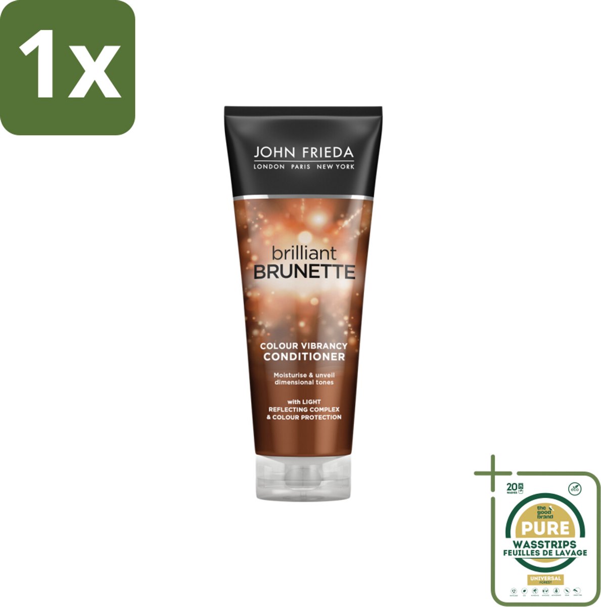 1 x John Frieda – Conditioner – Brilliant Brunette – Voedt droog haar – 250 ml- Koffiezetapparaat