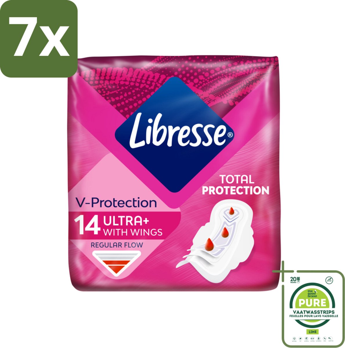 7 x Libresse – Inlegkruisjes – Invisible Normal Clip – Discreet en flexibel – 14 Inlegkruisjes - Grootverpakking - Inlegkruisje - Discreet - Onzichtbaar - Flexibel - Hygiëne