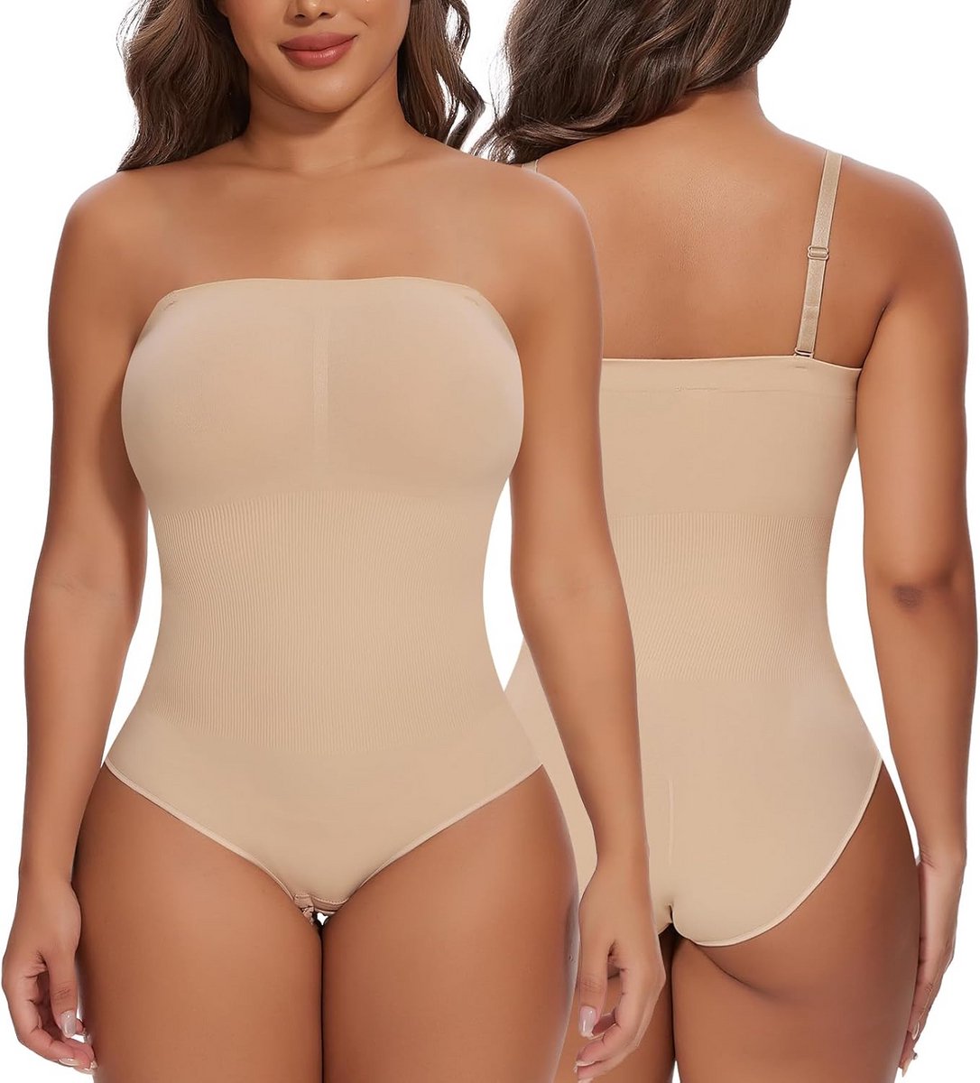 Strapless Push-Up Body Shaper voor Vrouwen met Buikcontrole
