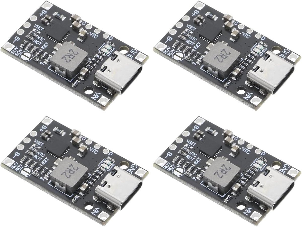 2S 3S BMS-oplader - 4 stuks, 30,8 x 18,3 x 5 mm, lithium batterij boost laadmodule
