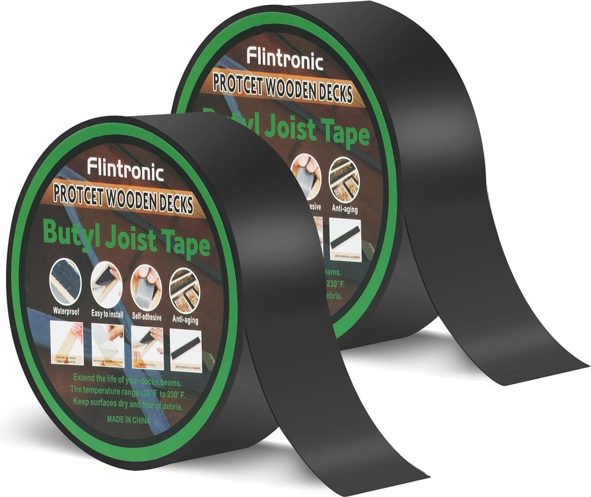 Dakreparatietape 5 cm x 15 m - Waterdicht, Zelfklevend Butyl Plakband voor Dakafdichting