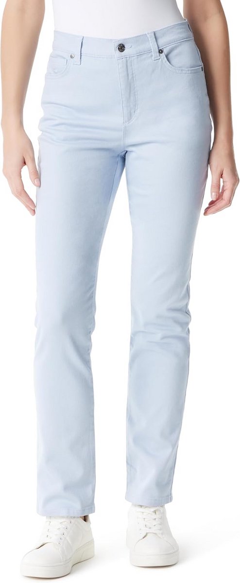 Dames Jeans Hoge Taille Tapered Fit Klassiek Comfortabele Denim Broek