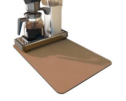 QTTVBTNA - Koffiemachine Droogmat - Absorberende en Antislip - Afdruipmat - Bescherming voor Keukentafel - Geschikt voor Kleine huishoudelijke apparaten, Keuken, Wastafel, Badkamer - Bruin - 30x50 cm - 1 Stuk