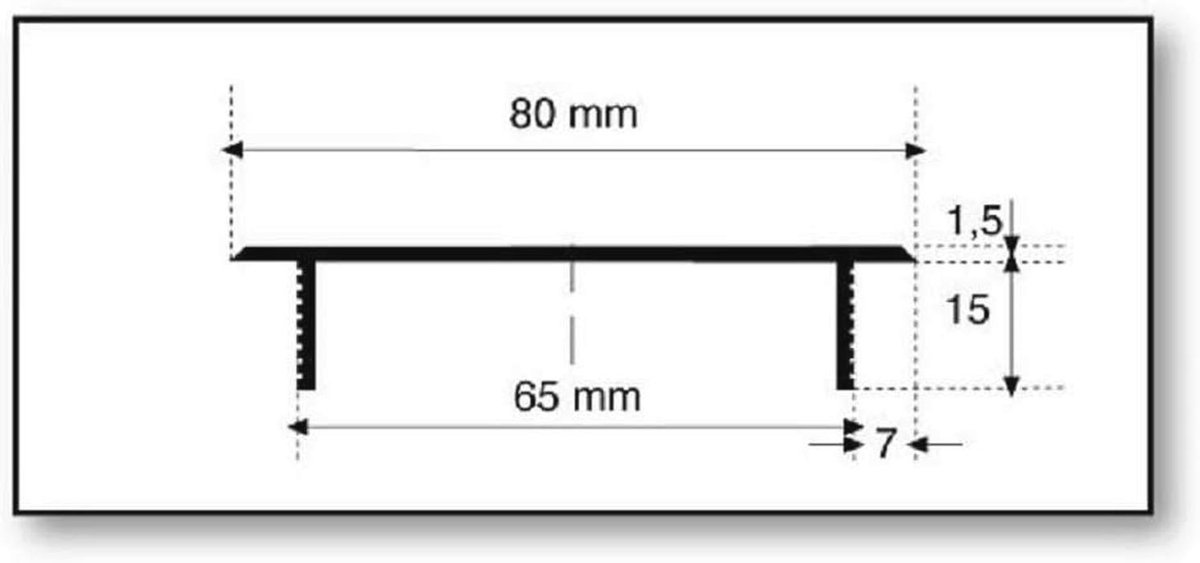 Aluminium Ventilatierooster 80 mm - Diverse Kleuren en Lengtes Beschikbaar