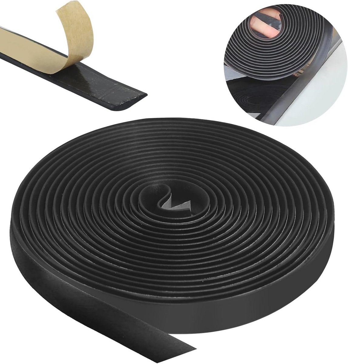 Zelfklevende Rubber Weerafdichting Voor Auto - 5mx15mmx1.5mm - Zwart