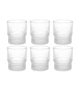BAVARY Wave Design Glazenset 12 Stuks (250 ml) – Drinkglazen Voor Water Of Whiskey – Hittebestendig & Vaatwasser – Compatibel Met Latte Macchiato Glazen, Koffie Glazen, Frisdrank, Matcha Glas