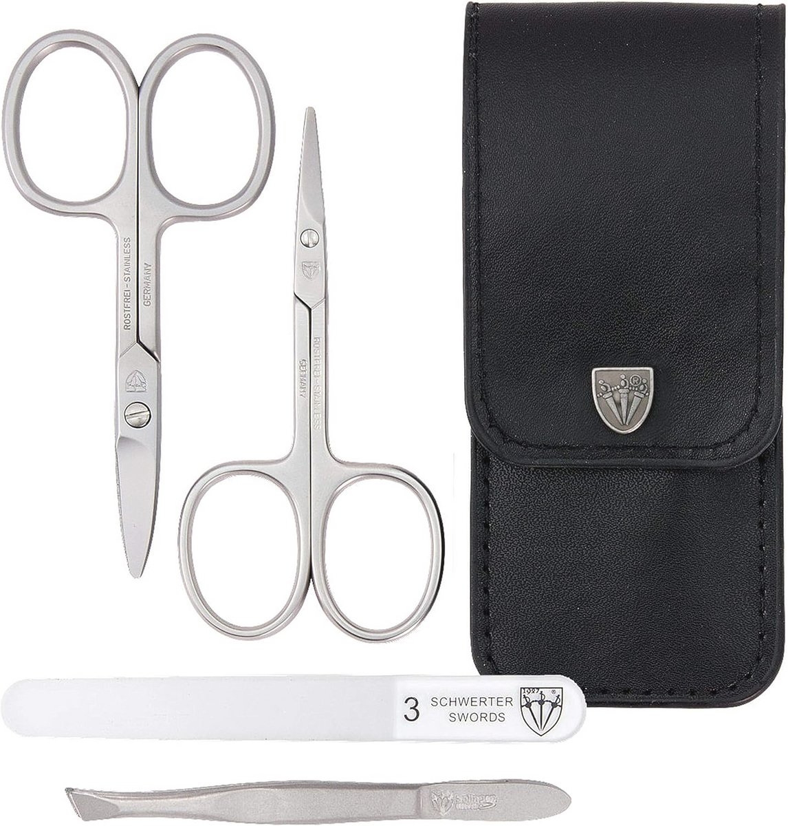 Manicureset 4-delig voor diabetici in kunstlederen etui