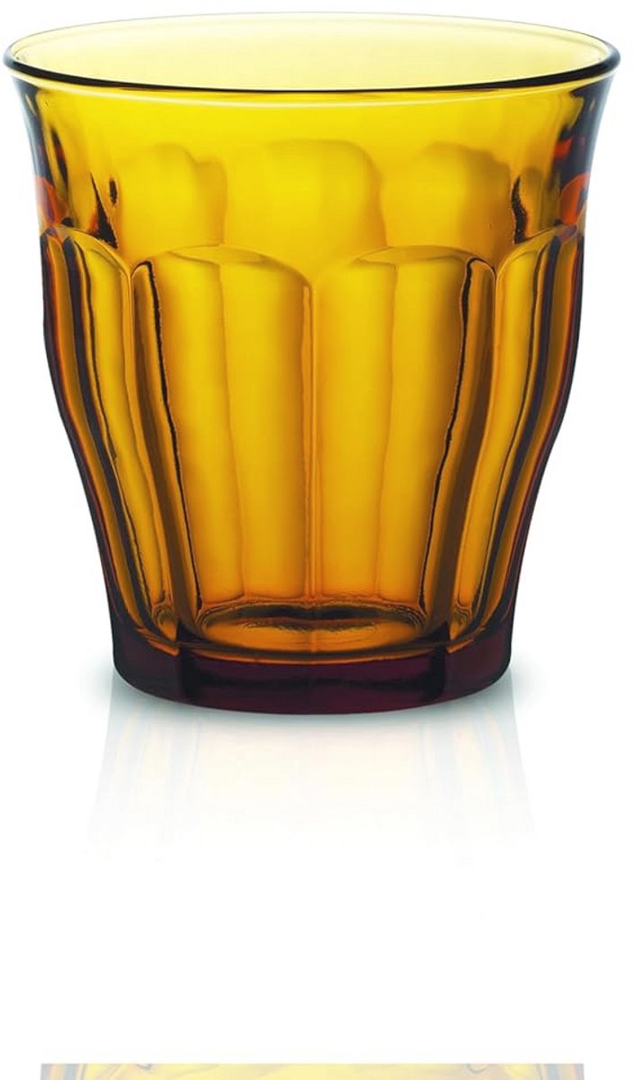 Amber Tumblers Set van 6 – 31cl/310ml Glazen voor Drankjes
