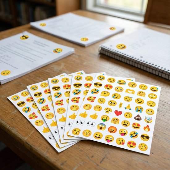 Emoji Stickers - 5 Stickervellen - 240 Beloningsstickers - Smiley en ...