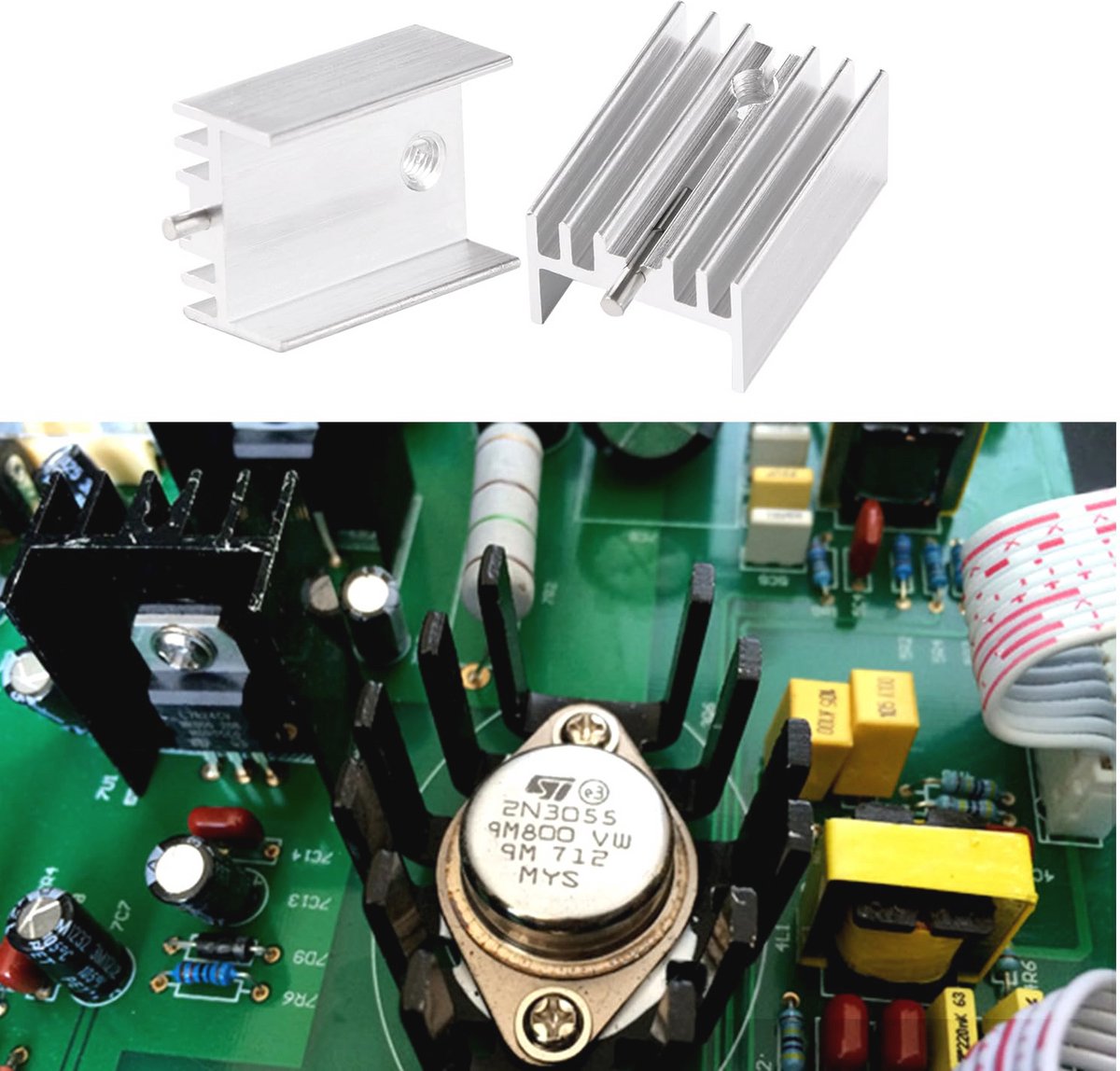 20 Stuks TO-220 Aluminium Koellichaam en Montageaccessoires voor MOSFET-Transistors