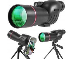 AT77 Nachtkijker - nachtzichtmonoculair - observatiekijker 25-75X60 - BAK4-prisma en FMC-lens - 1080P infrarood 10x digitale zoom - 2'' groot scherm - dag-nachtgebruik