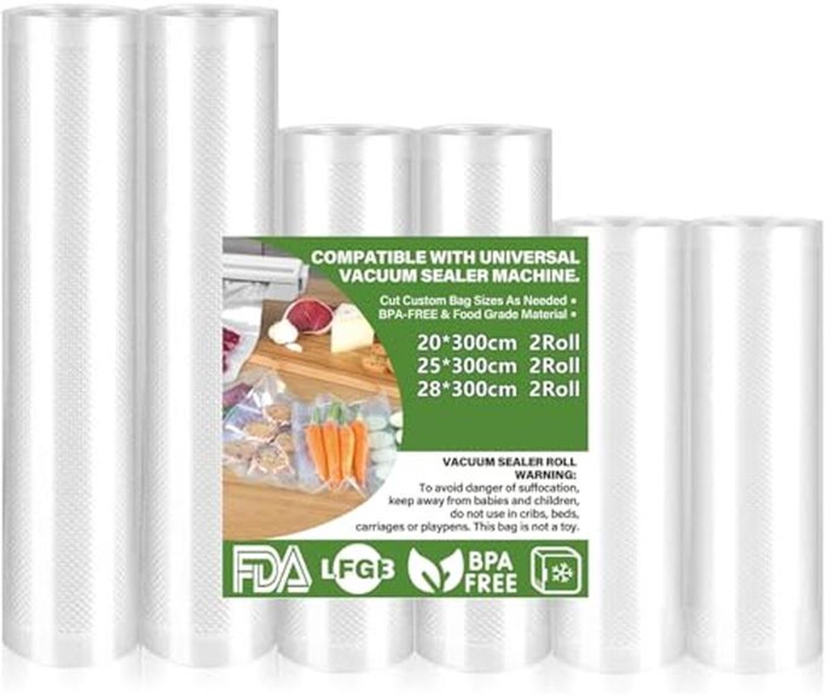 Vacuümrol voor levensmiddelen - 6 stuks - BPA-vrij