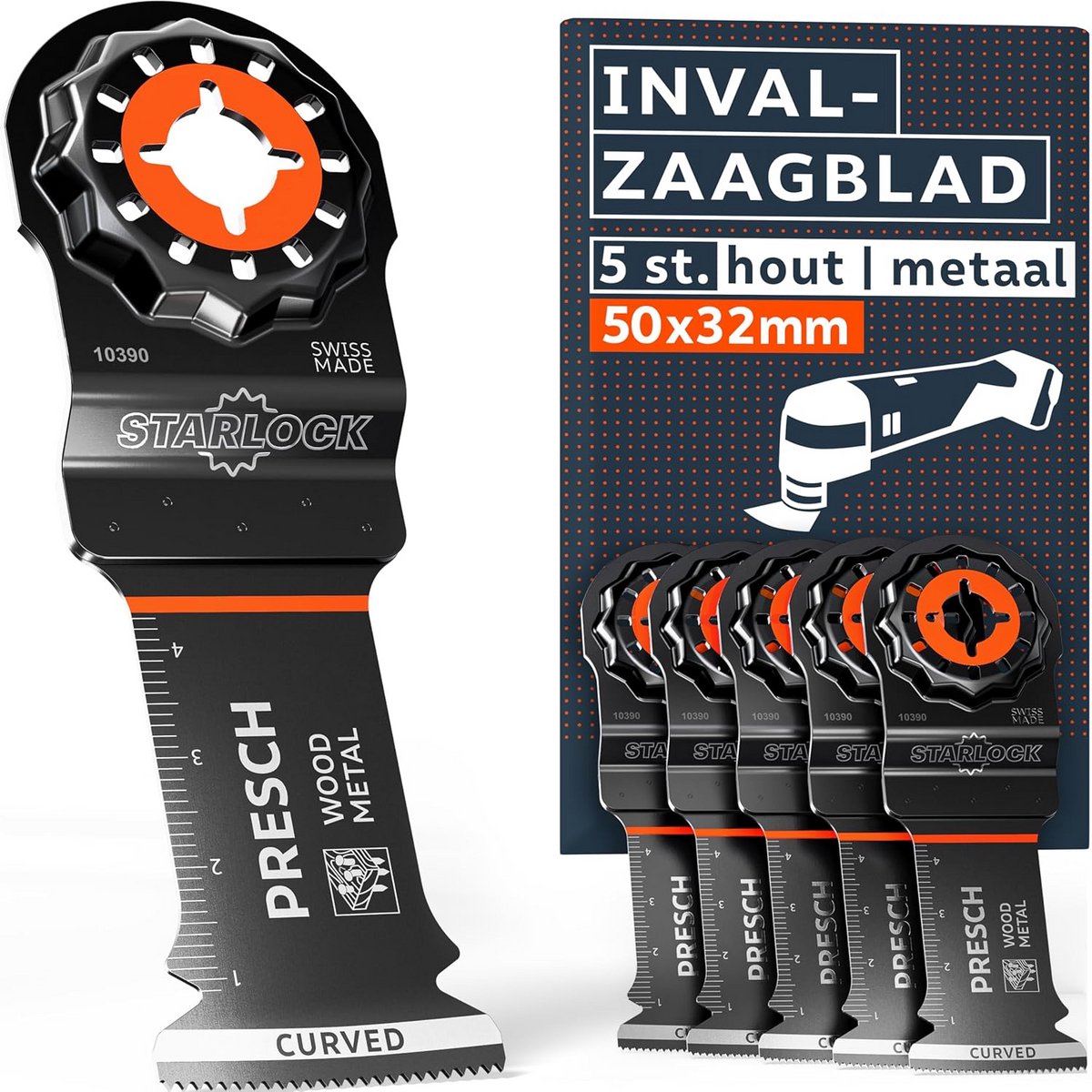 Multitool Zaagbladen Set Hout & Metaal - Starlock Universele Bevestiging - BIMetaal & Precisie