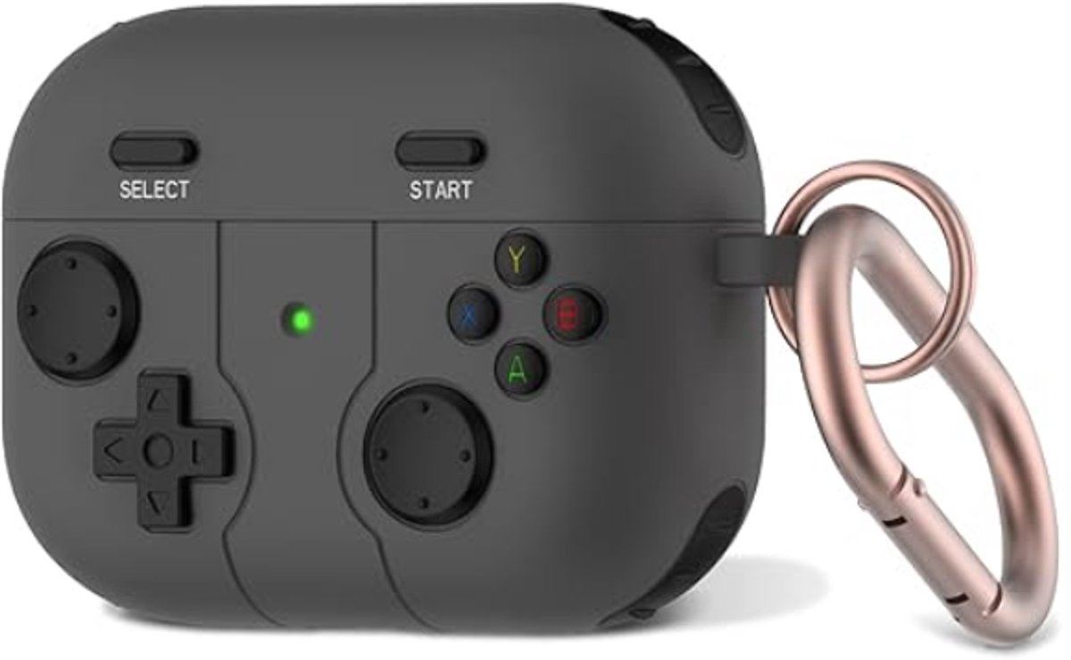Enluxe Case Geschikt voor Airpods Pro 2 - Gaming Console Ontwerp - Schokbestendige Hardcase Met Clip