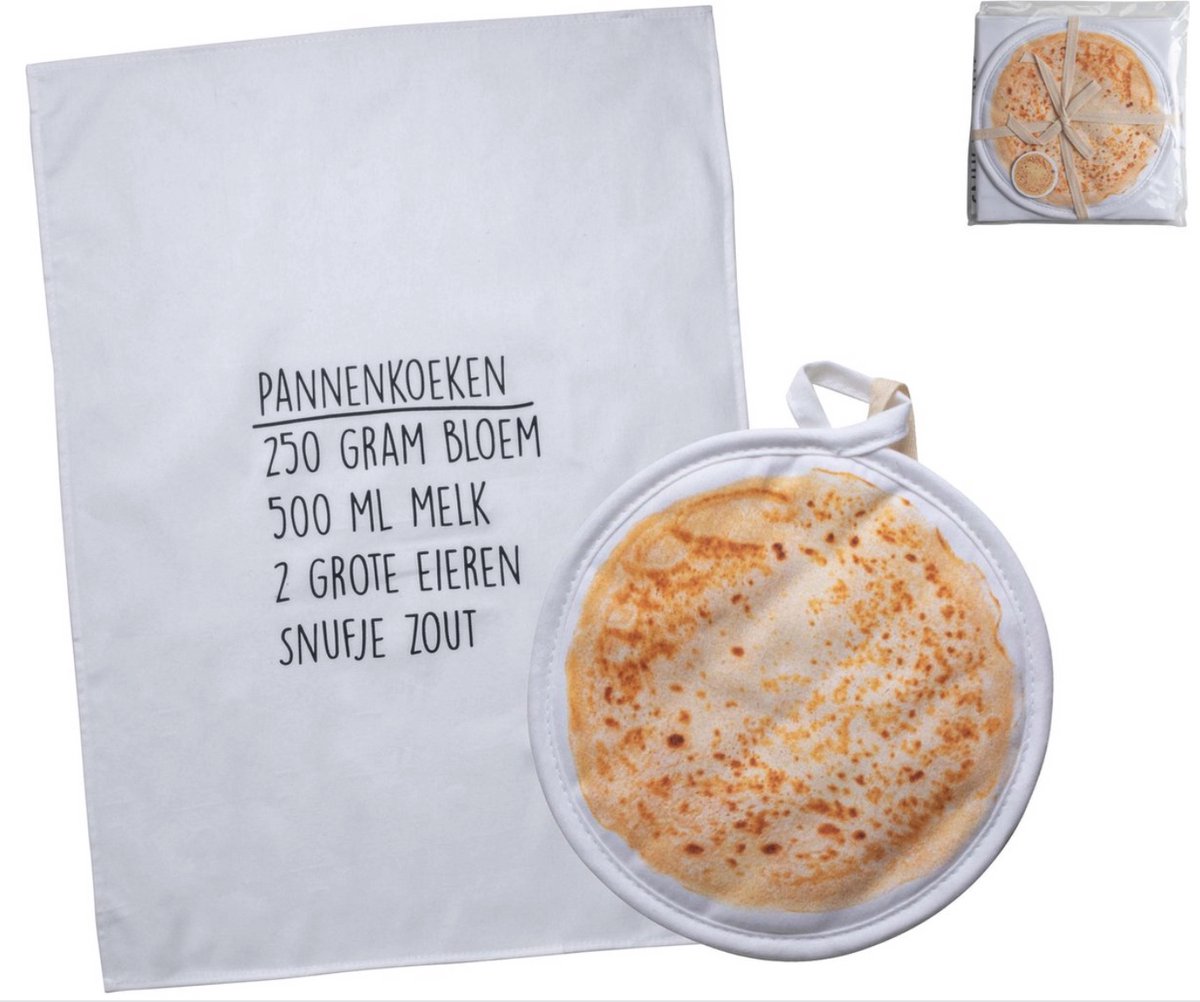ATTREZZO® Pannenkoek - Theedoek - Pannenlap - 50x70 - Ø20 cm