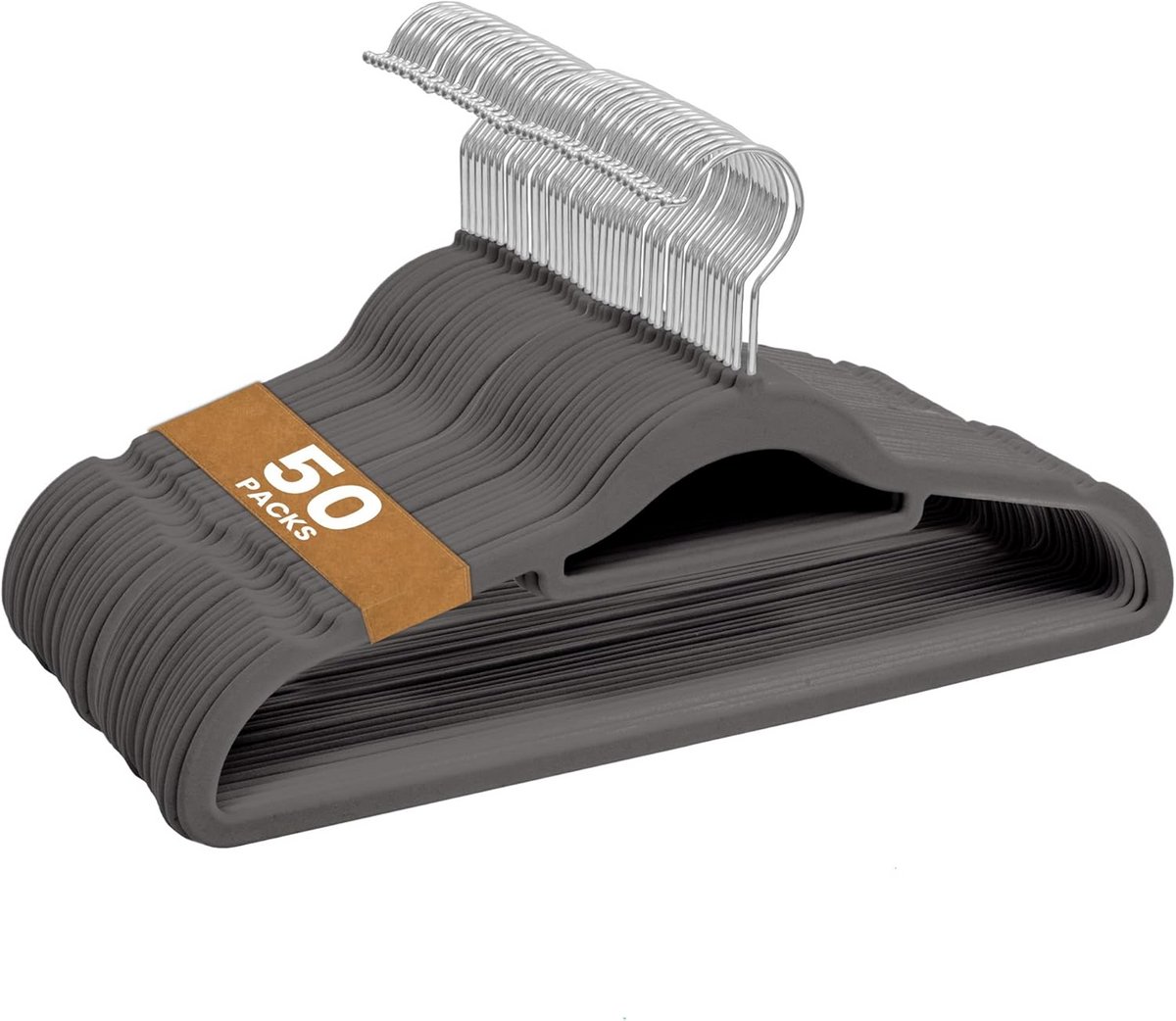 Set van 50 Antislip Fluwelen Kleerhangers - Ruimtebesparend en Sterk
