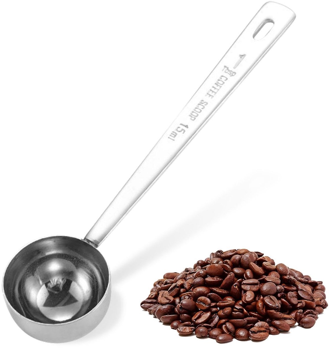 Unyqoos® Roestvrijstalen koffiedoseerlepel met lange handgreep en nauwkeurige maat